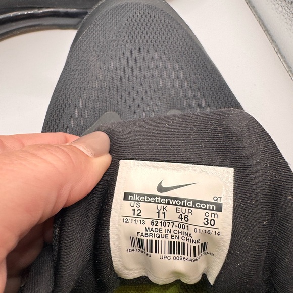 Nike Men\'s Air Max 2014 Black and Gray Athletic Shoes 621077-001 main image 6